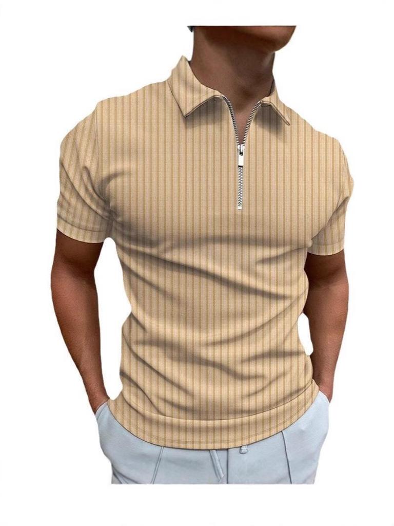 Men's Slim-Fit Polo Shirt: Trendy, High-End Summer Casual Short-Sleeve Top