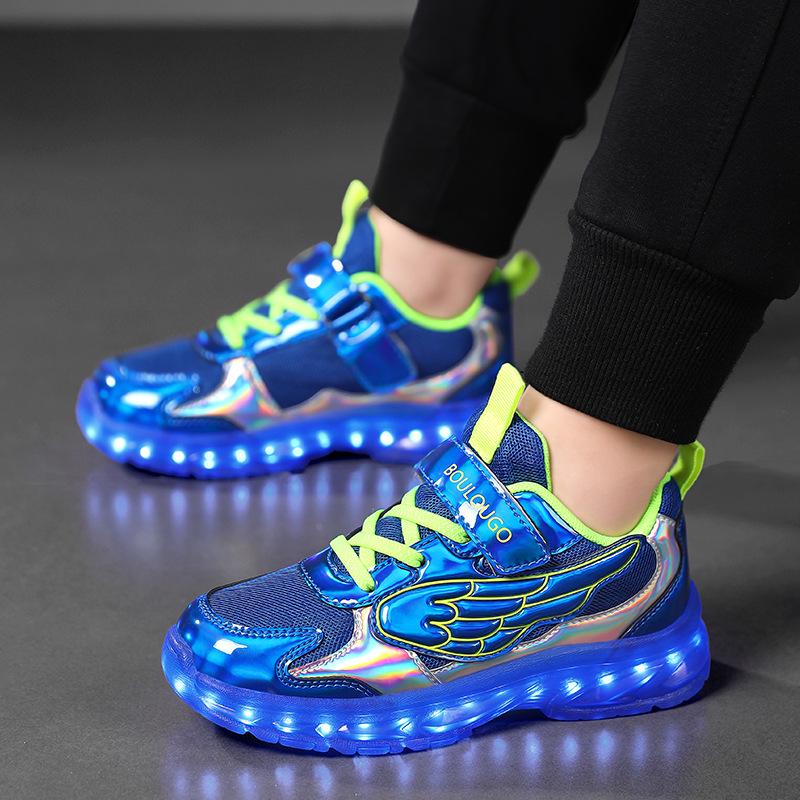 Colorful LED Luminous Low-Top Sneakers for Casual Sports and Dance - Unisex Korean Style