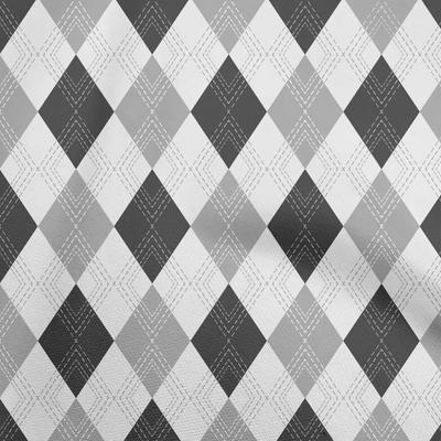 Tkanina bawełniana Flex Dark Grey Check Argyle Projekty do szycia rękodzieła Nadruki na tkaninie na jard 40 cali