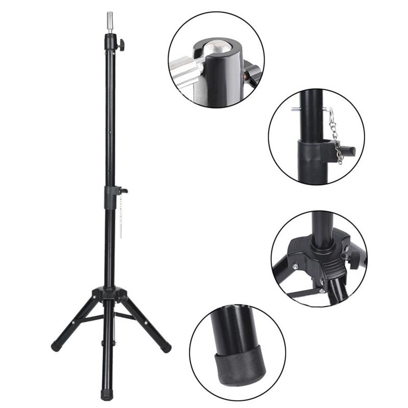 A20F-50Inch Mannequin Head Holder Tripod Stand Hairdressers Salon Training Head Adjustable Wig Stand Tripod For Wig Making