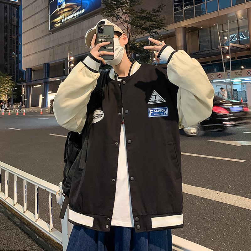 Men's Spring & Autumn Korean Style Trendy Baseball Jacket - High Street Casual Sportswear
