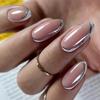 24Pcs Love Ballerina Press On Nails Set Full Cover Artificial Fake Nails Professional Adhesive Free False Nail Art