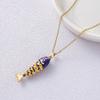 Bunter Emaillierter Beweglicher Fisch Anhänger Halskette Goldkette Süßer Meeresstil Schmuck für Damen Sommer Strand Täglich Geschenk