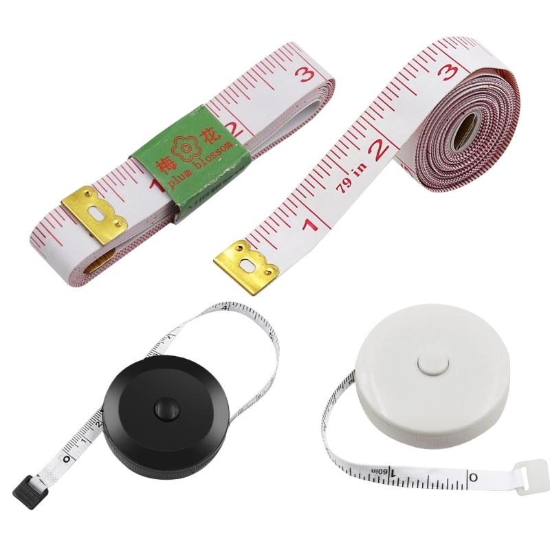 Practical Retractable Measuring Set With 150cm Steel Tape And 200cm Soft Cloth Measure Ideal For DIY Sewing Construction
