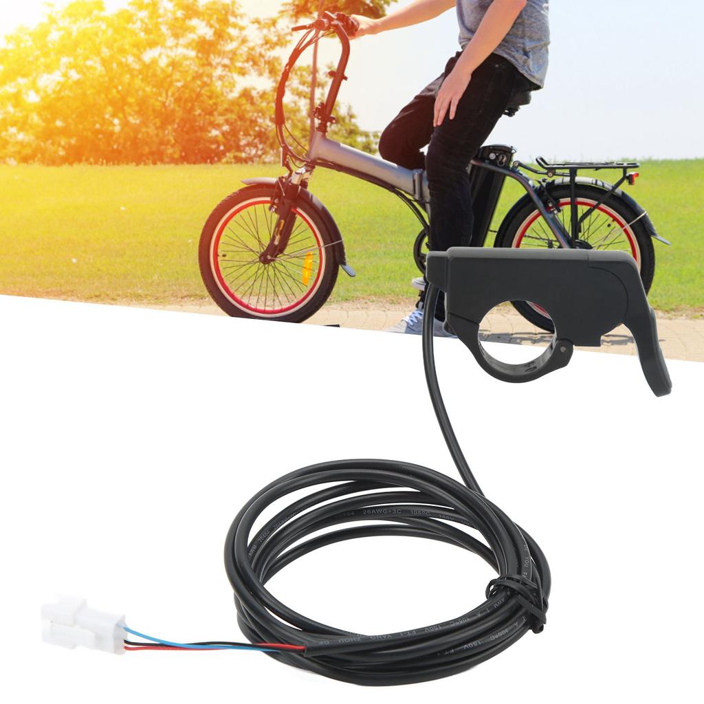 Electric Bike Thumb Throttle Left Right Universal Wearproof Skid Resistance Bike Thumb Accelerator with SM Connector
