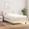 3129766 vidaXL Divan Bed with Mattress Cream 90x200 Cm Fabric