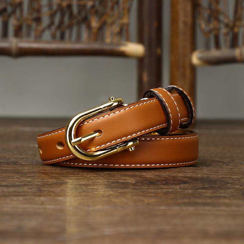 Women's Korean-Style Leather Belt Simple Fashion Trend New Pure Cowhide All-Match Casual Jeans Belt