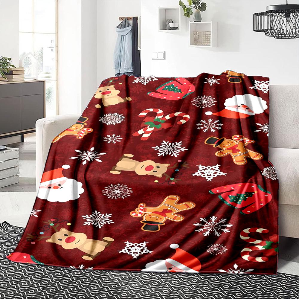 Christmas Ornament Blanket Soft Throw Blanket For Home Bedroom Bed Sofa Travel Office Solid Christmas Blanket