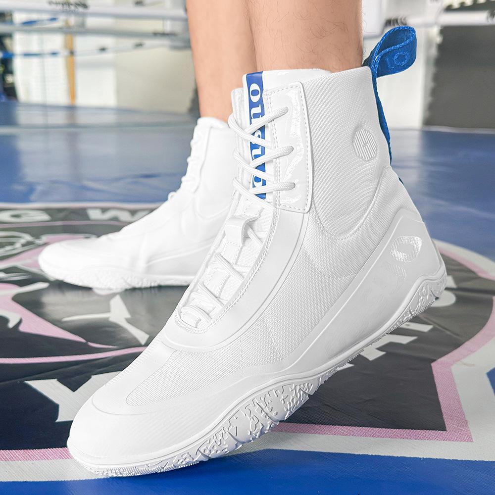 

W999 Men s High Top Wrestling & Boxing Shoes - Combat Training Long Boots for Muay Thai, Kickboxing, Fitness, and Sanda. 40 білий