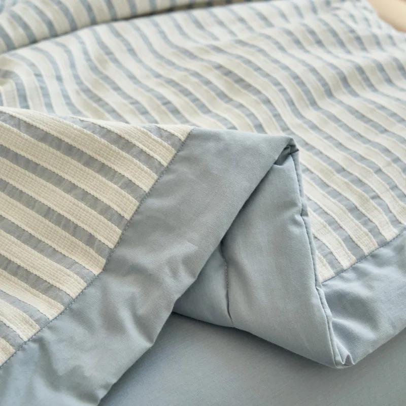 2024 New High-end Jacquard Summer Quilt 100% Cotton Fabric Soya Fibre Filling Thin Comforter Soft Skin Fiendly Summer Blanket
