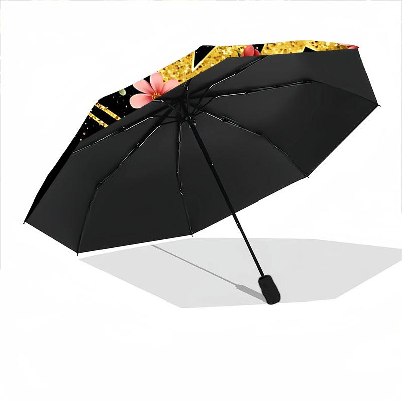 1pc Love Flowers Automatic Umbrella | Portable Foldable 8-Rib Manual Open, Cute Birthday & Holiday Gift for Outdoor yy260107124