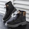 2025 Men's Plus Size Retro High-Top Martin Boots - Casual Denim Ankle Work Boots