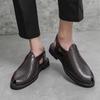 Weaving Leather Sandals for Men and British Design Style Summer Men's Casual Comfortable Shoes for Outdoor Party Strolls