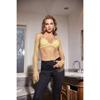 European and American Personalized Best Selling Women's Clothes Grid Rhinestone Fishnet Long Sleeves Sexy Silm Rhinestone Tops Party Sexy Long Sleeves