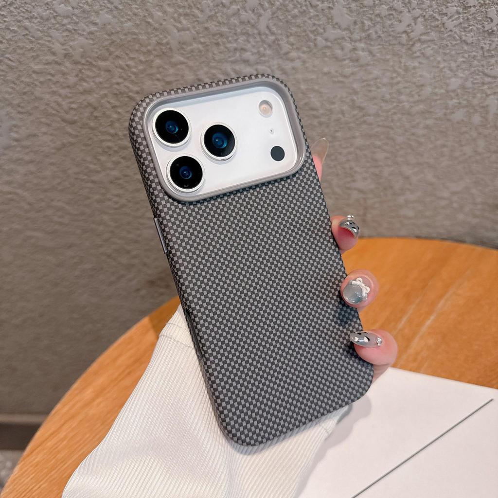 iPhone 17 Pro Max Kevlar Pattern Magnetic Case - Ultra-Thin, Carbon Fiber, Drop-Proof Hard Shell
