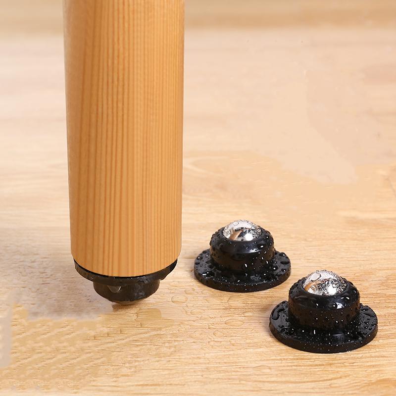 4PCS Rodízio Autoadesivo Aço Inoxidável Polia Universal 360° Rotação Móveis Gabinete Rodízios Rodas Rolos Móveis Giratórios