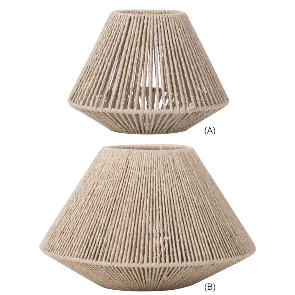 Woven Paper Rope Ceiling Fan Light Bulb Cover Simulation Rattan Pendant Lamp Cover for Floor Light for Bedroom Living Room Decor