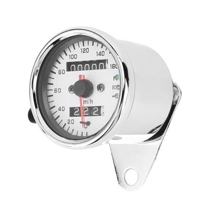 Motorradzähler Tachometer Kilometerzähler Anzeige Blinker Scheinwerferanzeige Vintage Stahl 12V