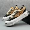 Fashion Fashion Designer New Arrival Men's Mixed Patchwork Lace Up Platform Causal Shoes Flats Moccasins Sports Walking Sneakers