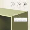 Open Wardrobe On Wheels, Bedroom Wardrobe with Clothes Hanging Rail, 2 Storage Shelves, Mobile Garment Rack for Cloakroom, Hallway, Green
