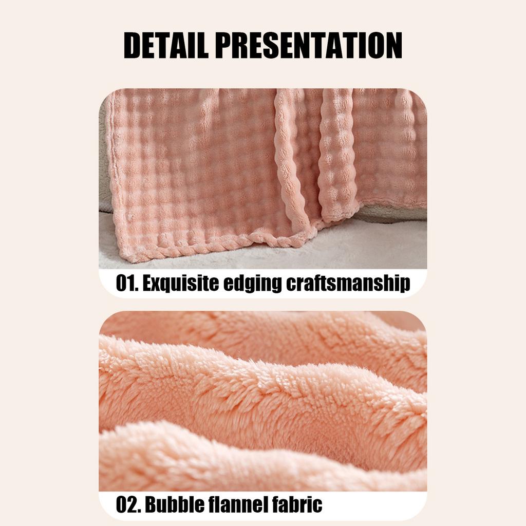 High Weight Bubble Rabbitflannel Carpet Sofa Blanket Gift Casual Coral Velvet Small Rug