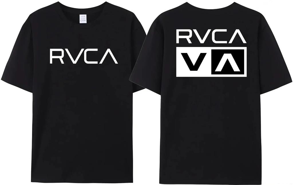 Summer Trendy Brand RVCA T-shirt Men's Women's Plus Size Loose Short-sleeved Fashion Design Tee Streetwear Fashion Top