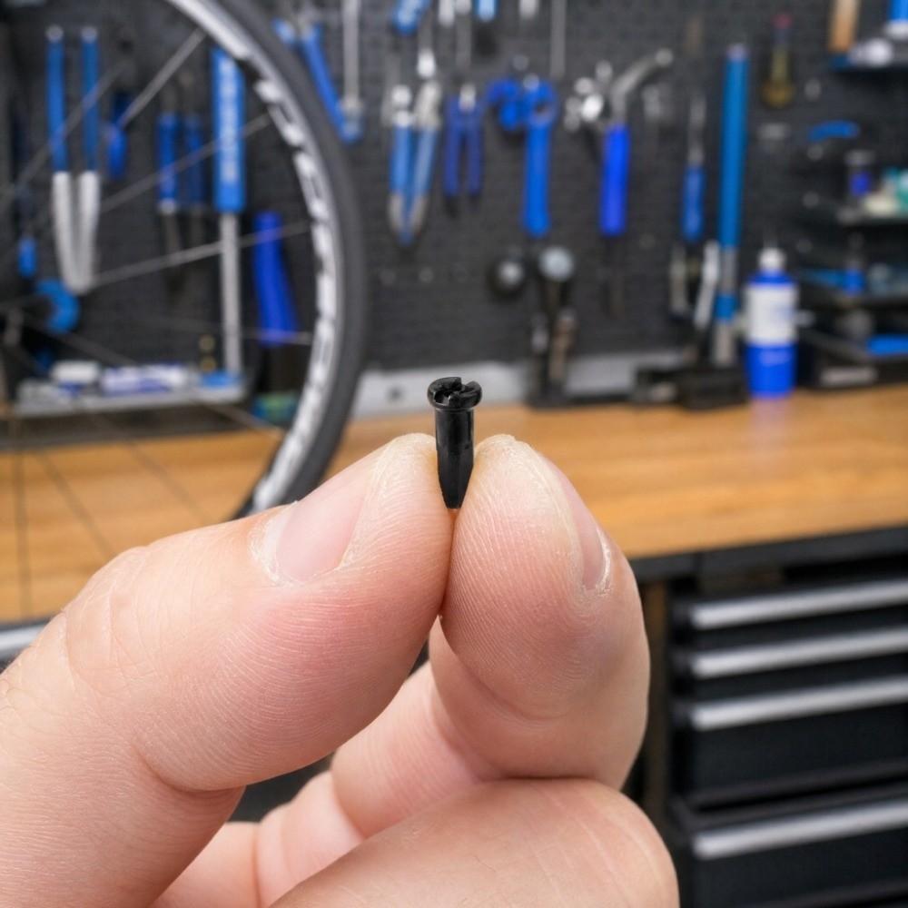 50PCS Black Bicycle Spoke Nipples 14mm Length Spoke Nipples  Folding Bike Spoke Replacement