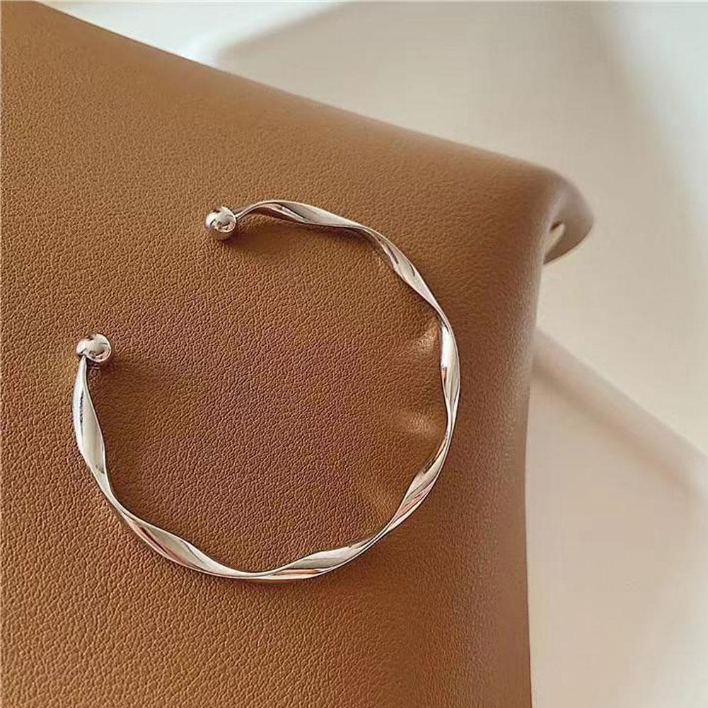 Retro Offener Armreif Kreativer Wellenarmreif Möbius Geometrische Accessoires Verstellbares Armband für Frauen Geschenk