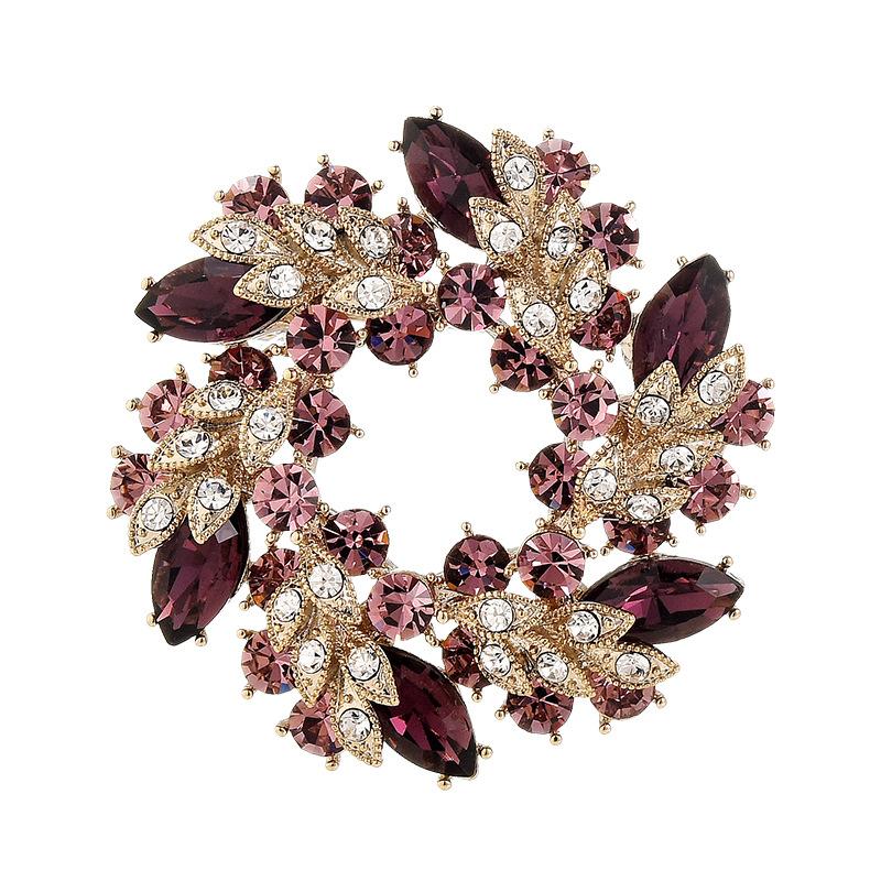 Brooch High-End Female Luxury Temperament Imported From Austria Crystal Corsage Suit Accessories Atmospheric Versatile Pin