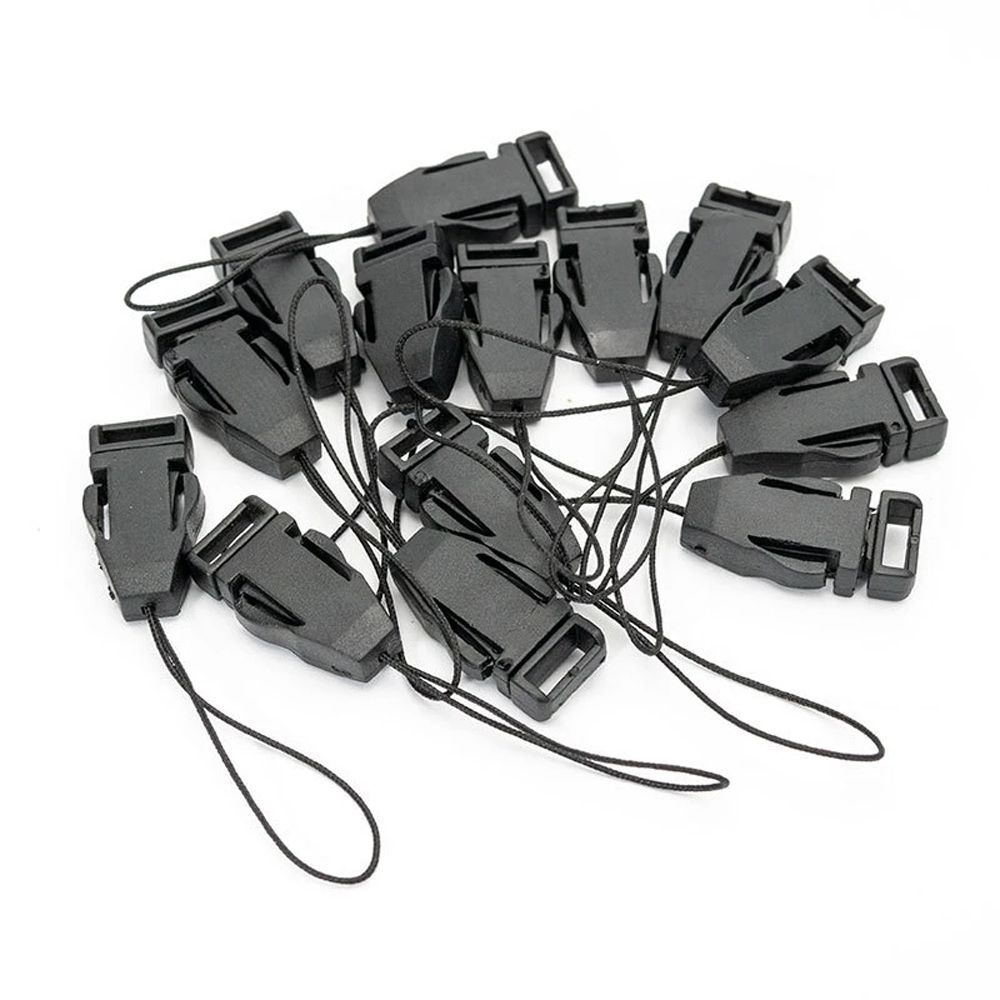 

Phone Straps Worker Tag Black Lanyard Buckle Mobile Phone Buckle Detachable Buckle Plastic Buckle 10pcs