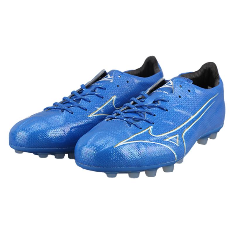 Mizuno Alpha AG Rubber Short Studs Artificial Ground Durable Breathable Lightweight Soccer Shoes Men's Blue Sneakers P1GA246127