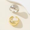 Simple Glossy Oval Open Ring for Women Exquisite Vintage Finger Ring Fashion Casual Versatile Stackable Party Jewelry Gift 2026