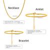 Sparkling Gold Color  Anklet Bracelet on Leg  for Women, Stainless Steel Chain Anklets Shiny Foot Link Adjsutable Set Jewelry