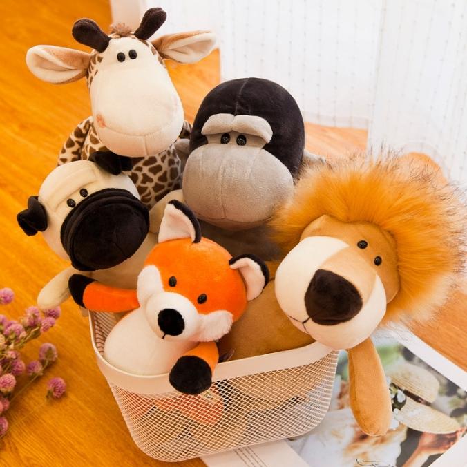 Seria lalek leśnych zwierząt Słodka miękka tkanina PP Bawełna Lew Małpa Tygrys Zebra