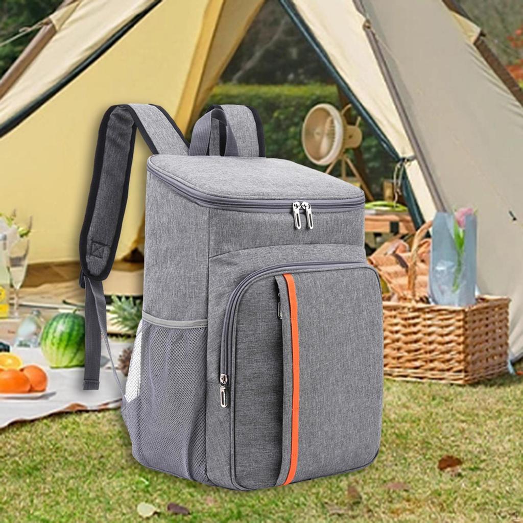 Outdoor Piknik Bag Izolovaný batoh s bočními kapsami Lehký oběd pro