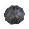 Ten-Rib Folding Umbrella for Two, Large Vintage Striped Umbrella, Dual-Use for Sun and Rain, Black Coating for Sun Protection