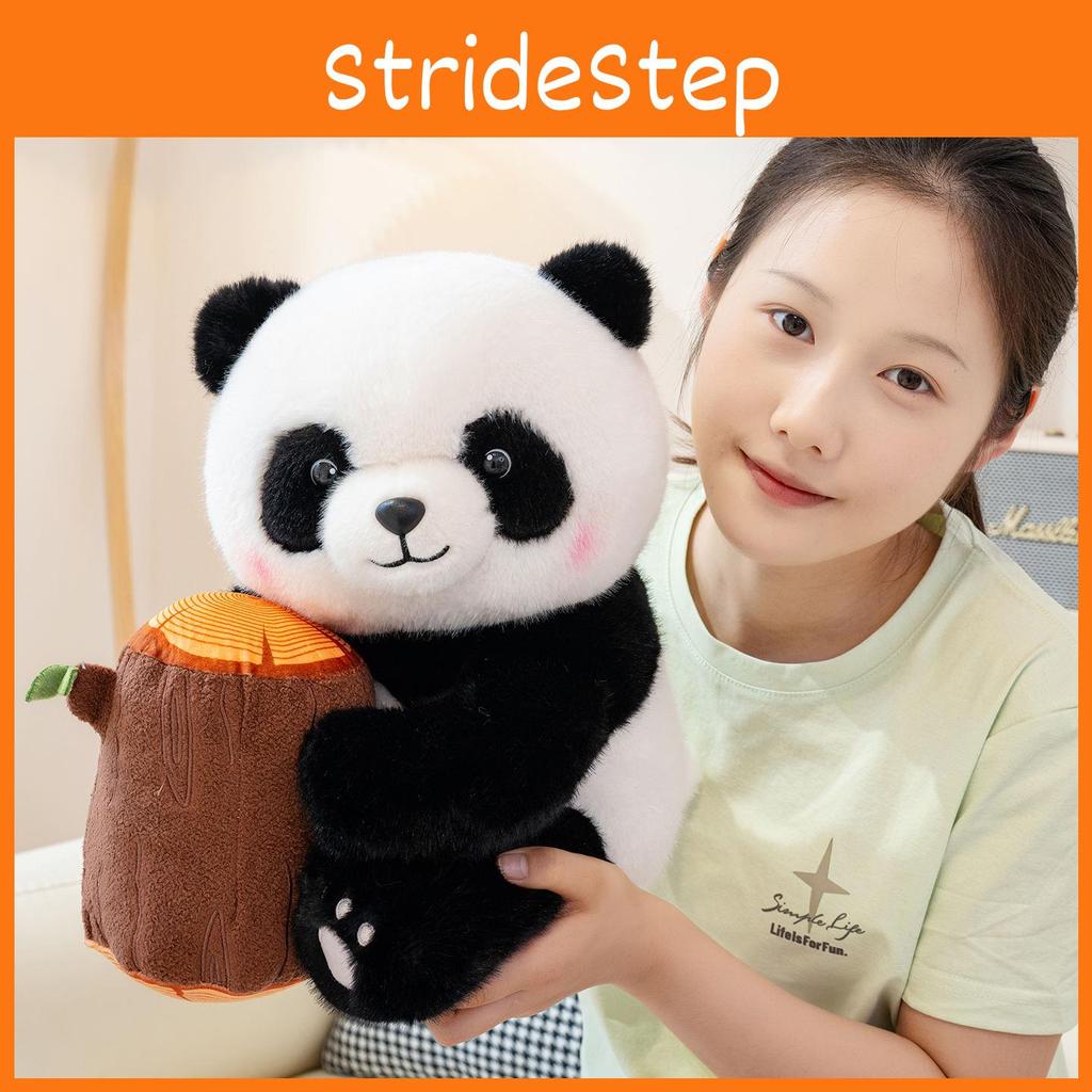 Cute Holding Panda Bamboo And Stump Plush Toy For Birthdays Collectors And