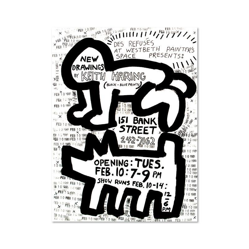 Keith Art Exhibition Poster Vintage Pop Canvas Painting Gallery Wall Art Pictures Pisa Abstract Print Home Decor For Living Room