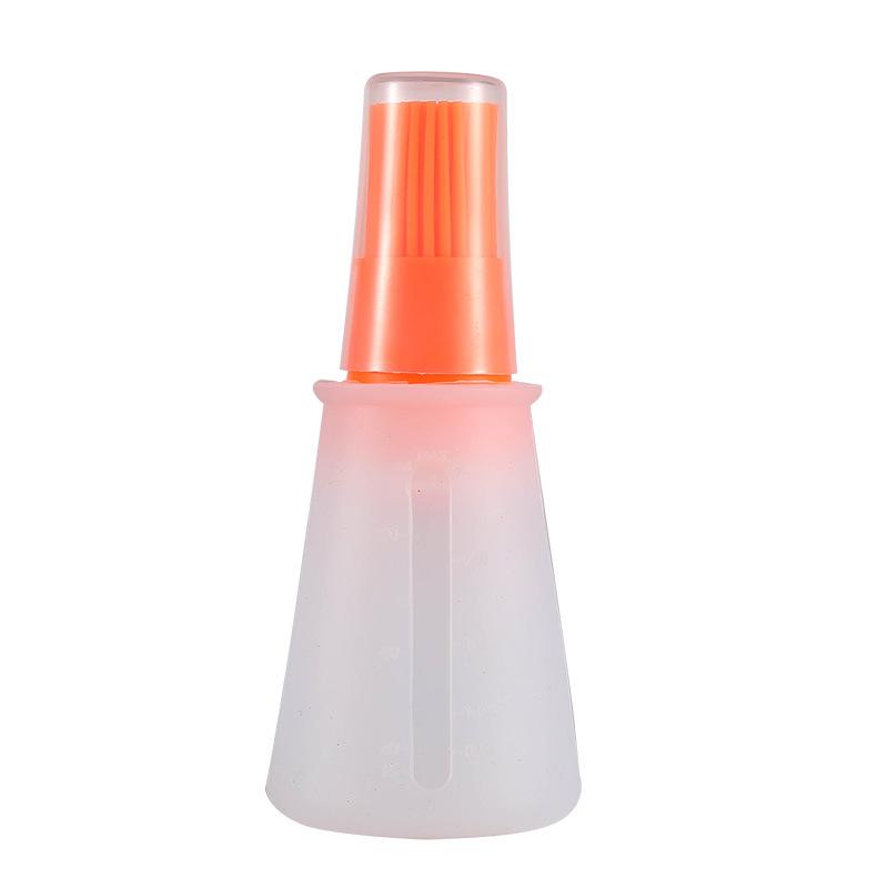 Barbecue Oil Brush Oil Dispenser with Brush High Temperature Resistant Silicone Seasoning Bottle Brush Kitchen Baking Gadgets