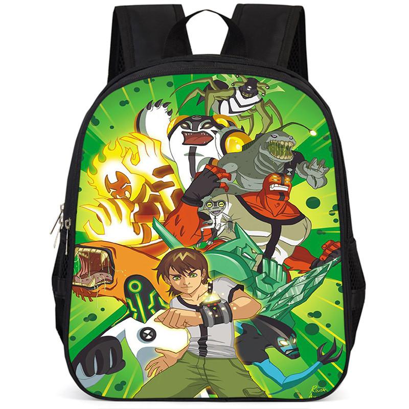 Ben10 15-inch Large Capacity Lightweight Oxford School Backpack For Kids