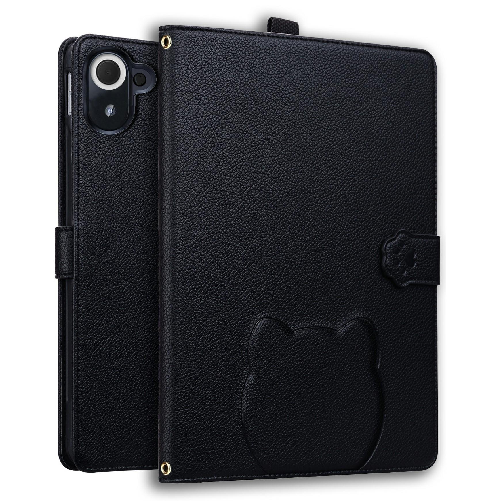 

For Xiaomi Redmi Pad 8.8 2025 Case 3D Effect Cat Pattern Leather Stand Table Cover with Wallet,Stylus Holder Black