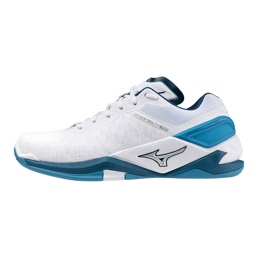 Sports Shoes Mizuno white / silver / sailor blue Wave Stealth Neo