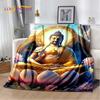 HD Buddha Buddhismus Víra Meditující Náboženství Sakyamuni Bodhisattva Modlitební deka Měkká deka pro domácí postele Pohovka Kid