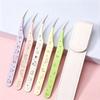 High Precision False Eyelash Tweezers Lashes Extension Tweezer  Miniature Scene Stickers