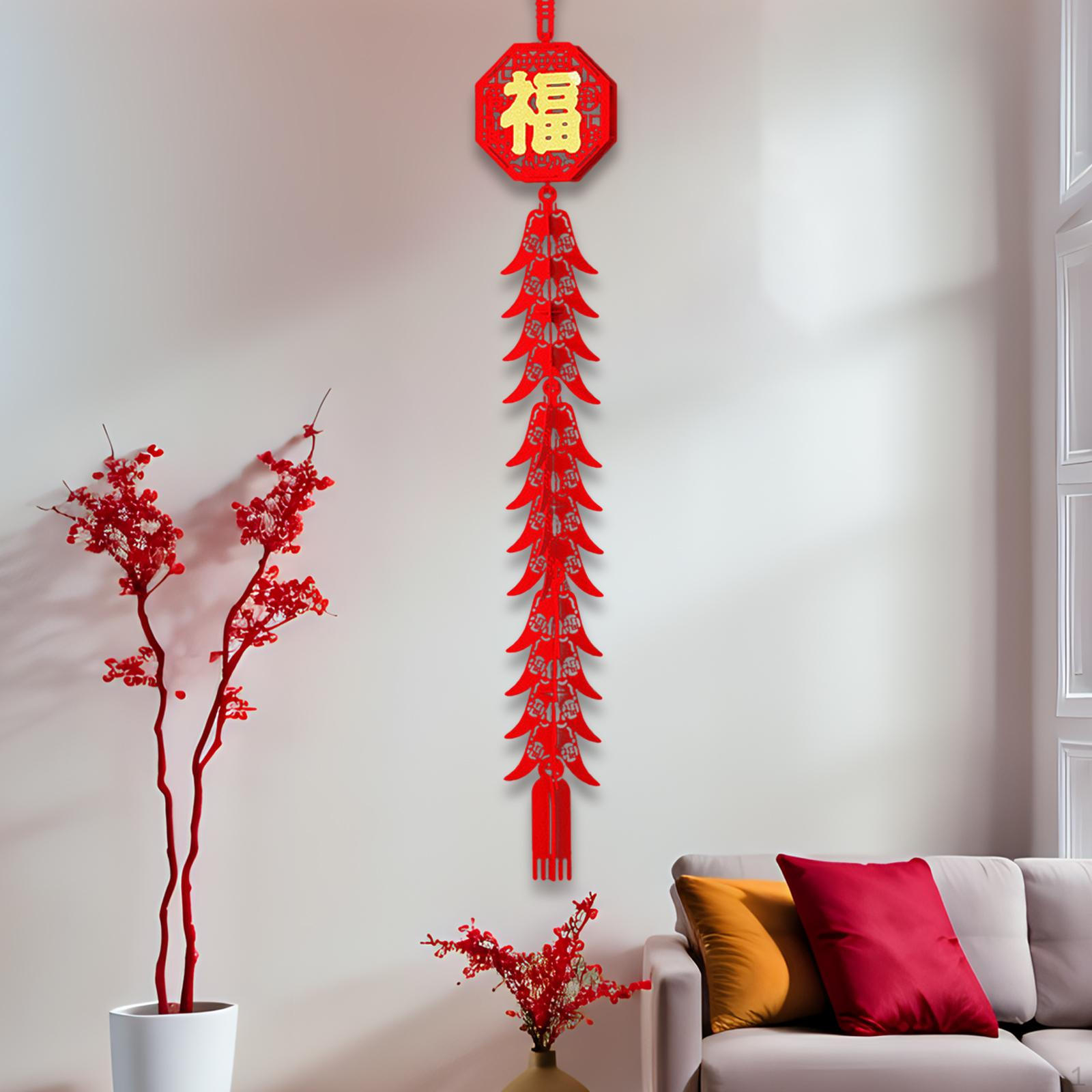 

Year Hanging Chili Pendant Chinese Decoration Ornament Photo Props Door Sign for