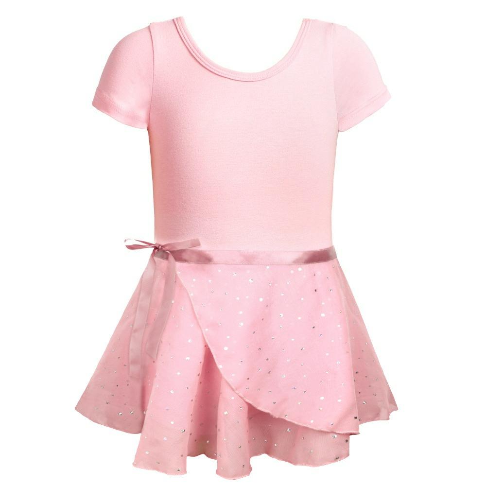 Girls Love Dance Skirt Girls Four Seasons Short-sleeved Ballet Practice Clothes Performance Clothes