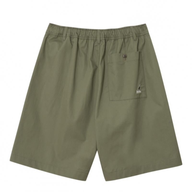 KANGOL Khaki Cotton Twill Shorts 4063