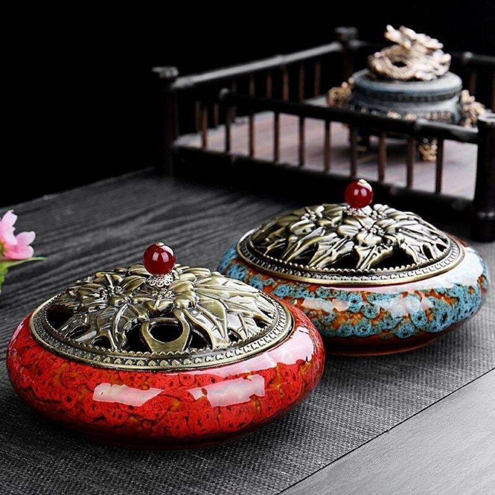 Large Aroma Censer Ceramic Sandalwood Stove New Incense Burner  Home Decoration