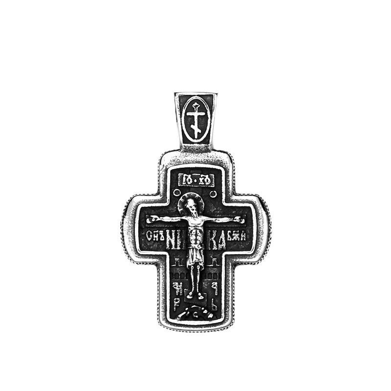 Beier Stainless Steel Men's Christian Christ Jesus Bible Jesus Exorcist Cross Pendant Chain Necklace Jewelry LLLHP199P