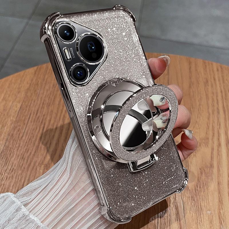 

Стильный чехол для телефона Huawei Pura70/Pura70 Pro с зеркальной подставкой Huawei Pura70Pro